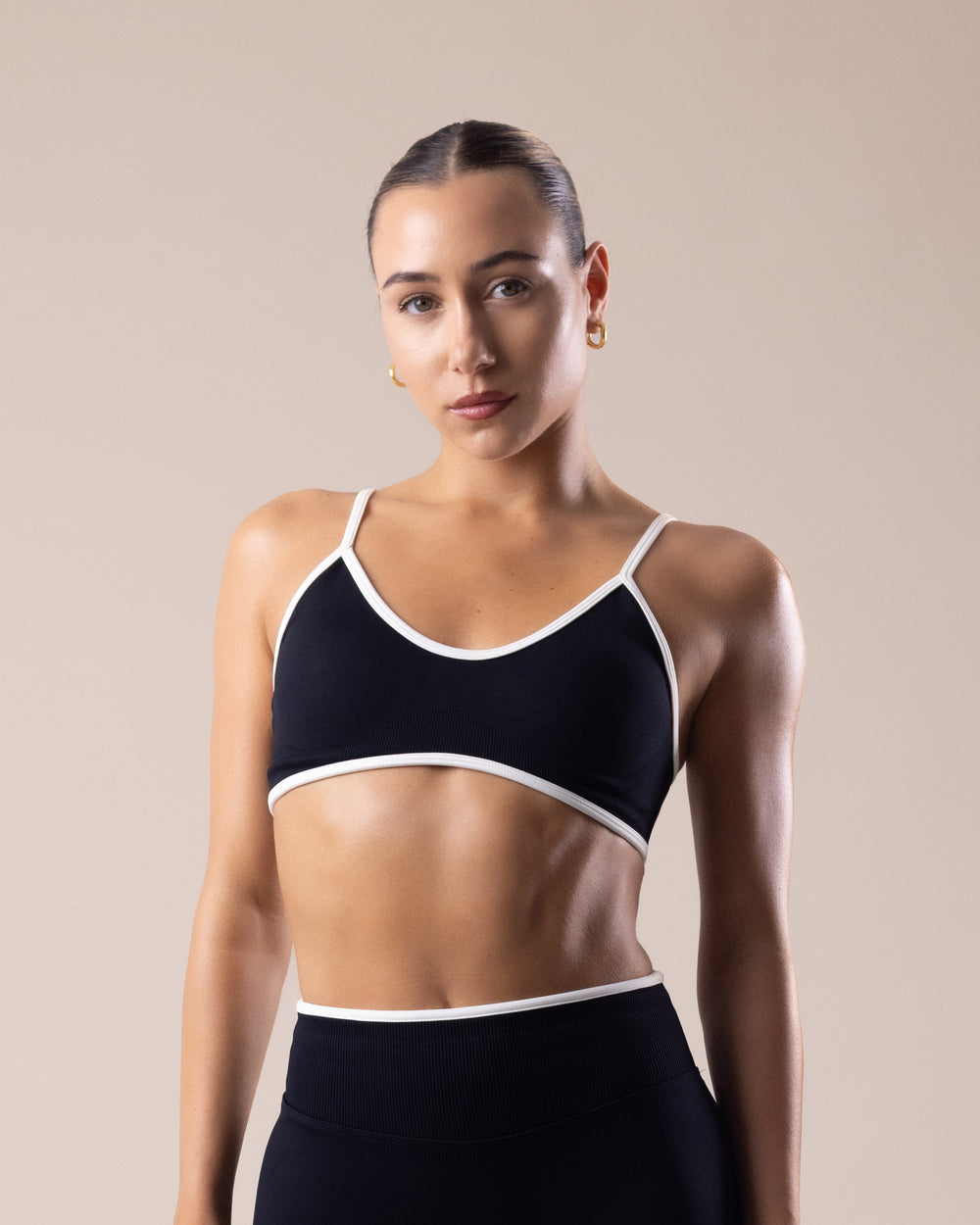 Aura Strappy Bra - Black