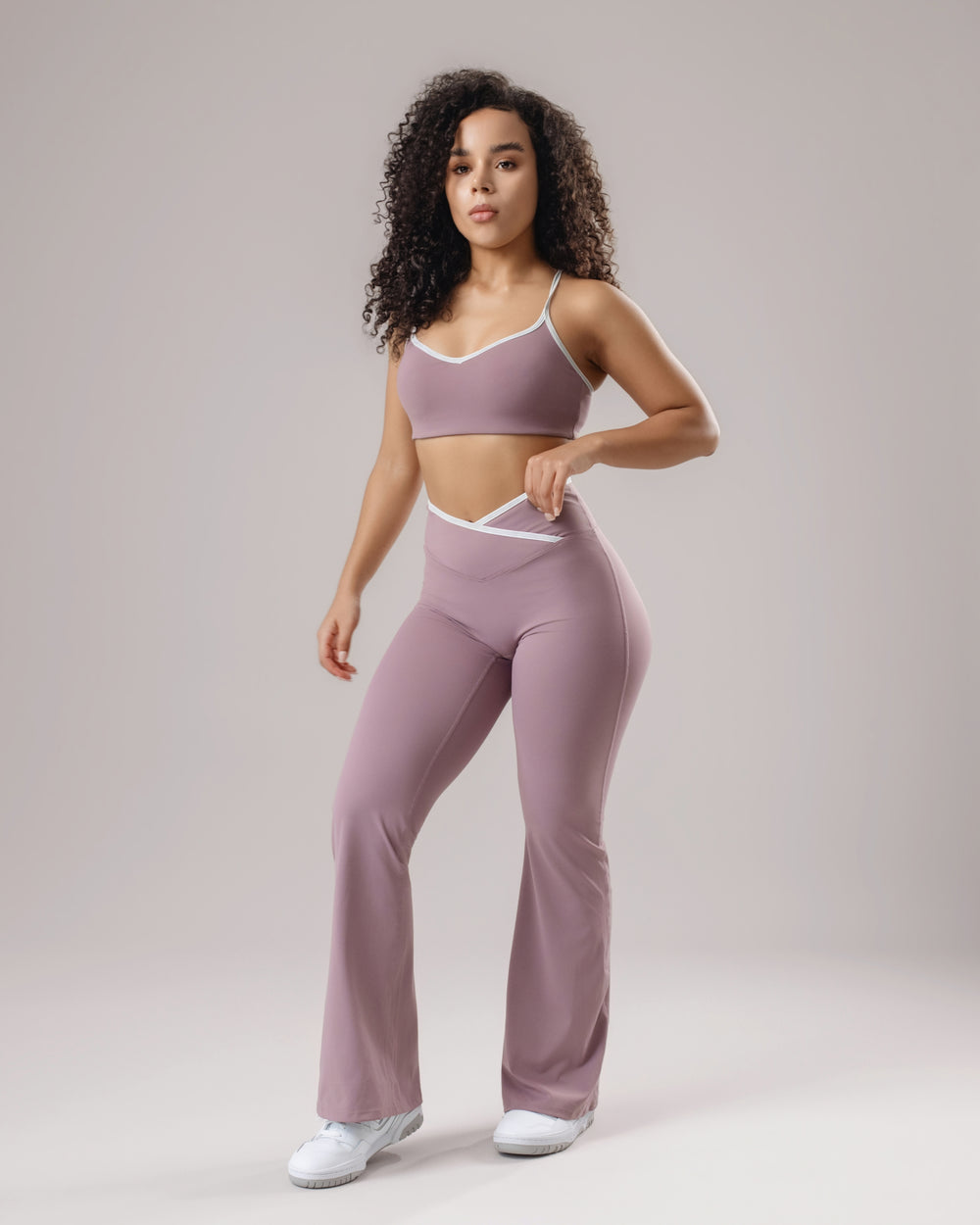 Arc Flared Leggings - Lavender