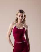 Aura Scoop Tank - Burgundy