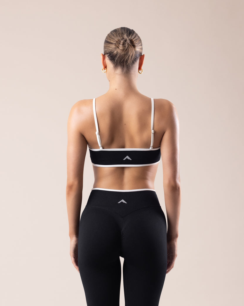 Aura Strappy Bra - Black