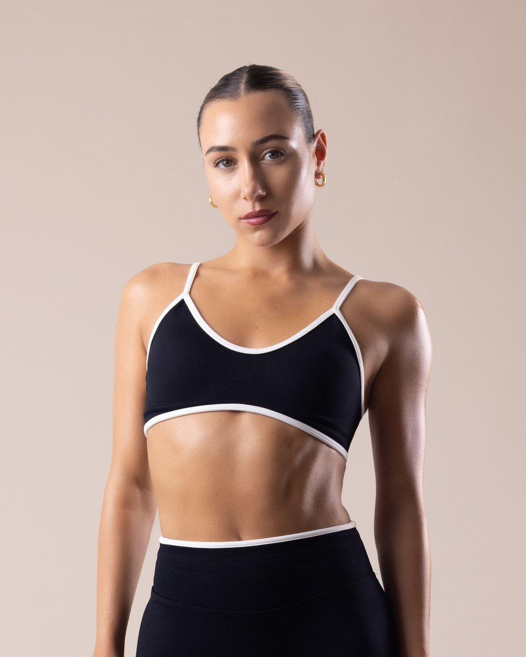 Aura Strappy Bra - Black