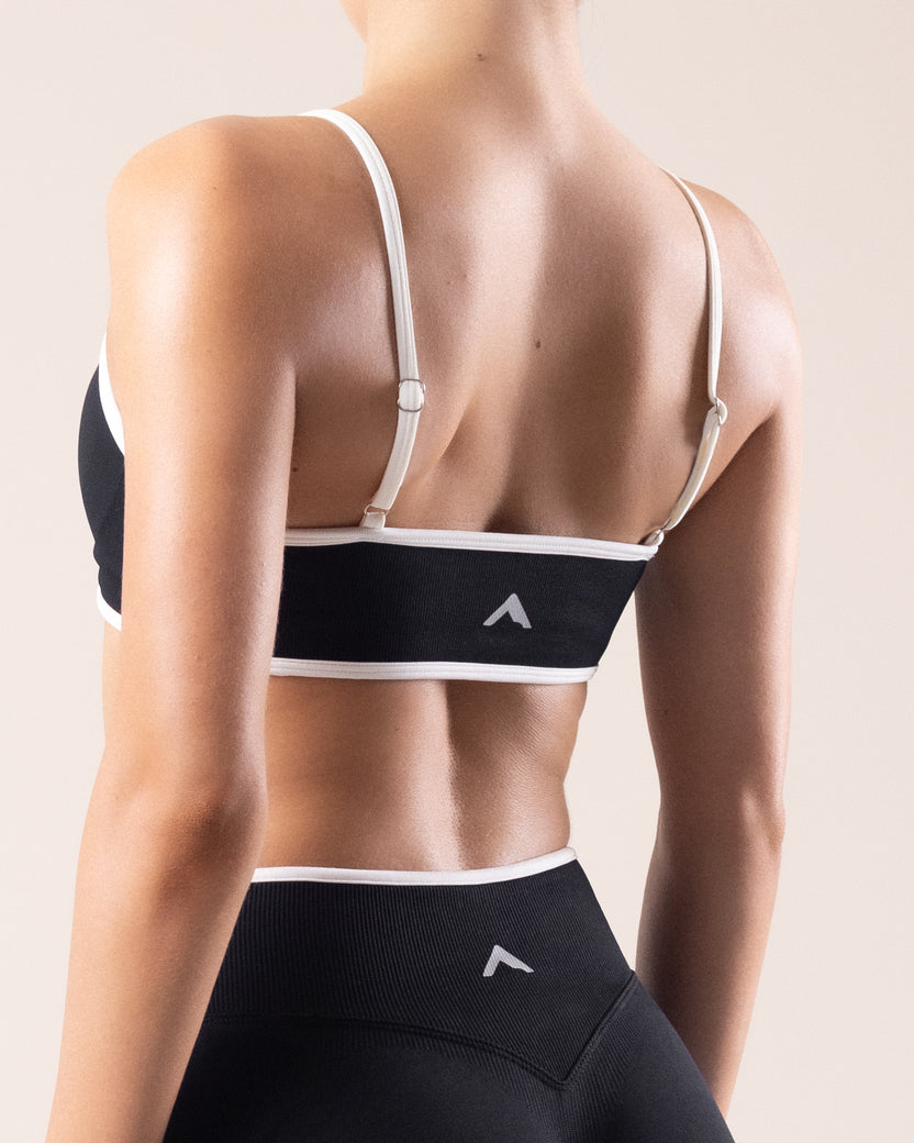 Aura Strappy Bra - Black