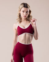 Aura Strappy Bra - Burgundy