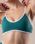 Aura Strappy Bra - Teal