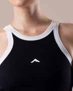 Contrast Rib Tank - Black