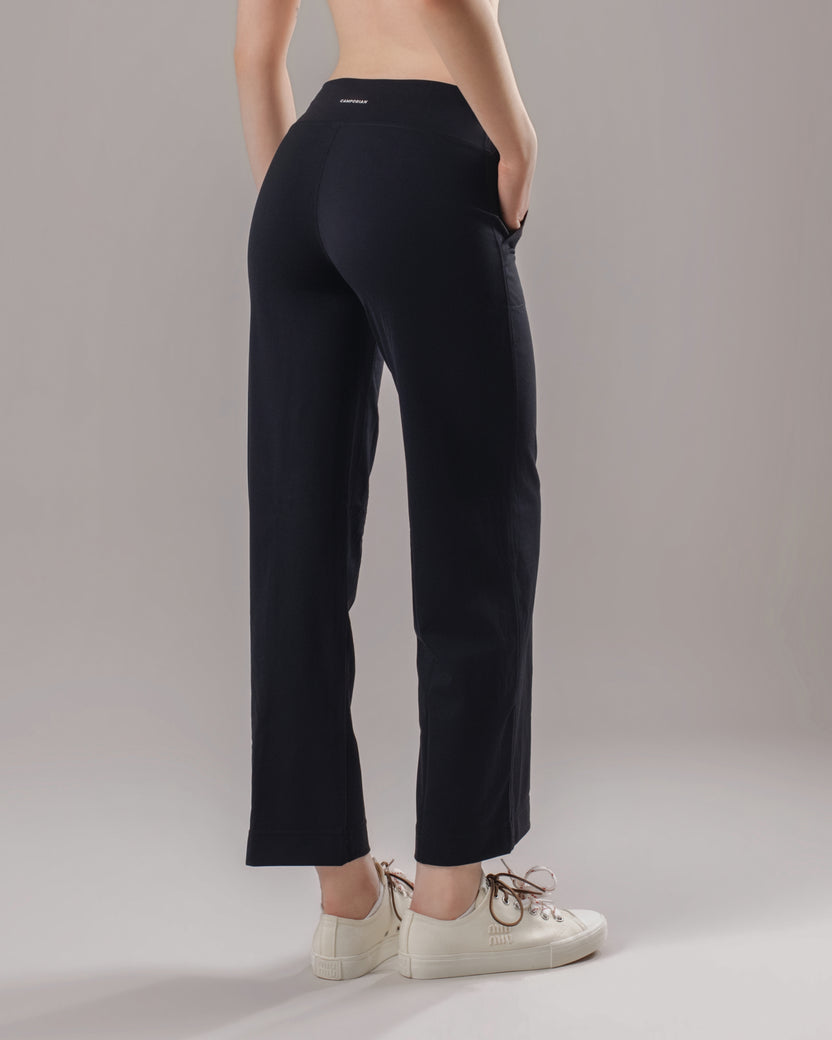 Drawstring Yoga Pants - Black