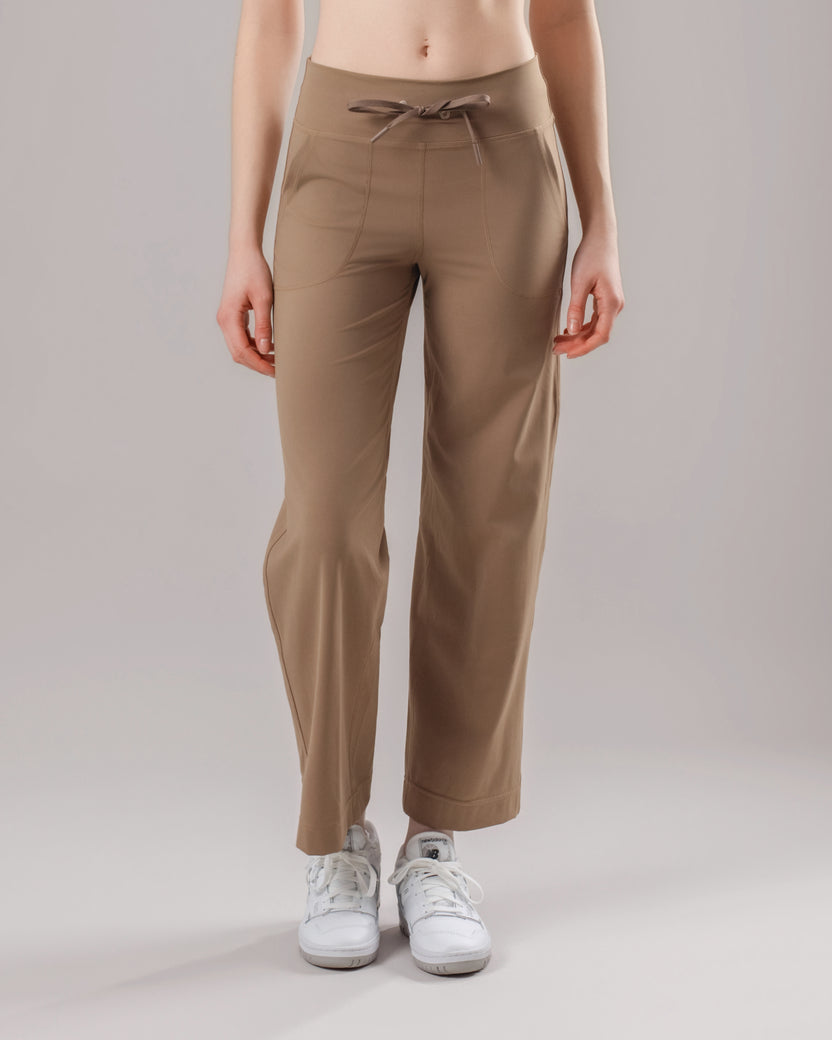 Drawstring Yoga Pants - Cocoa