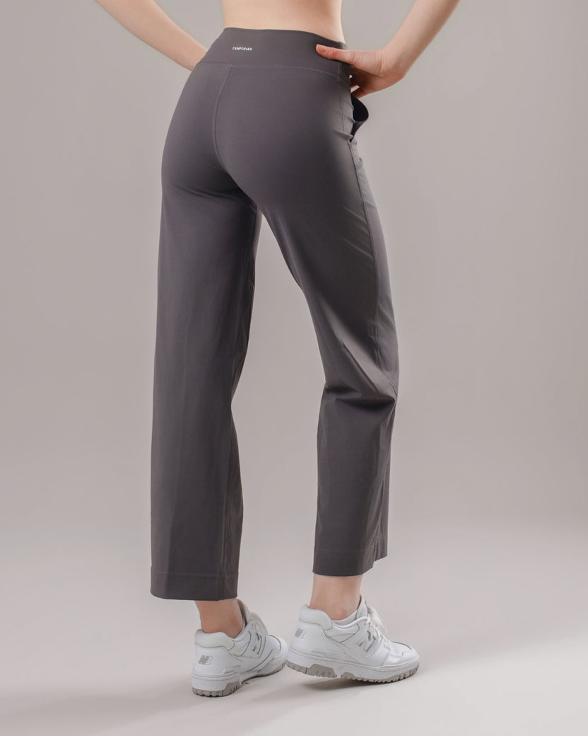 Drawstring Yoga Pants - Graphite