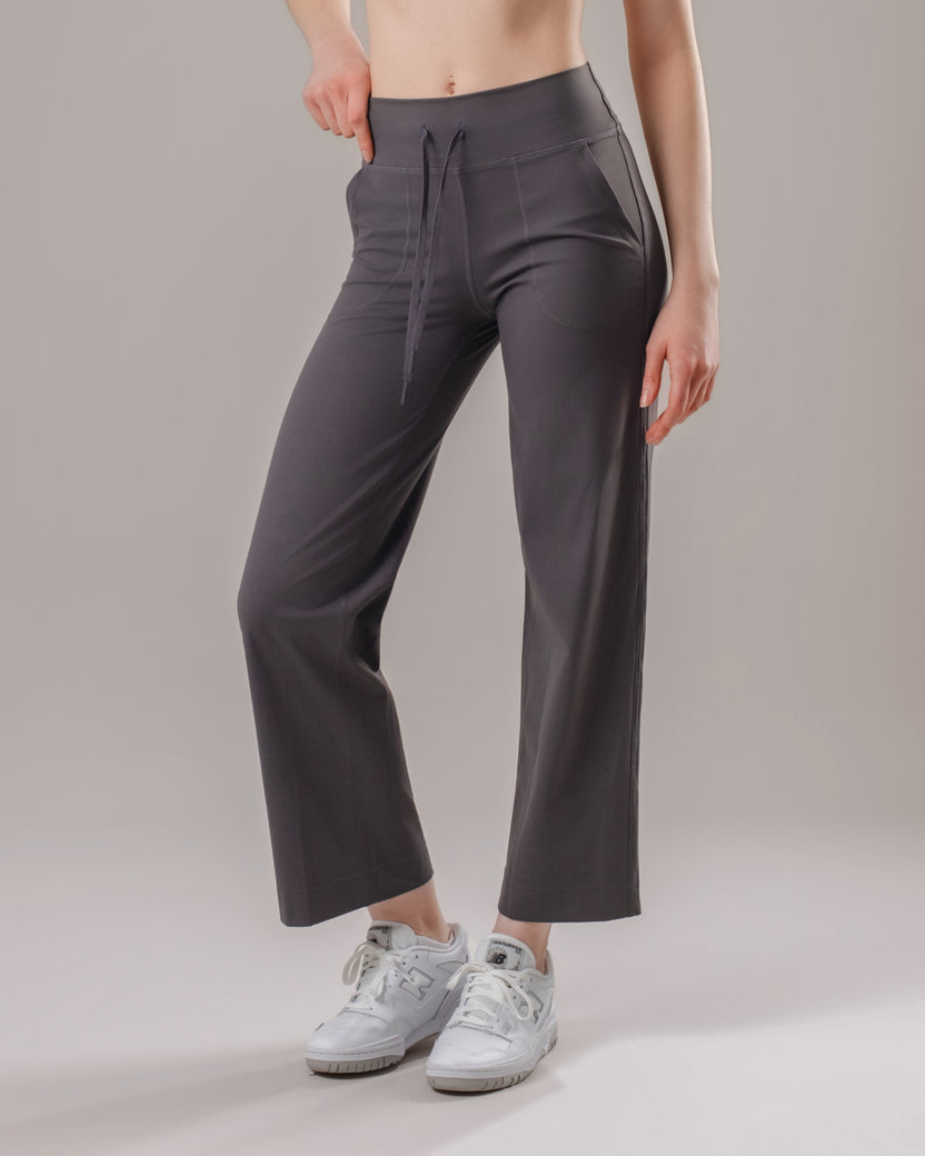 Drawstring Yoga Pants - Graphite