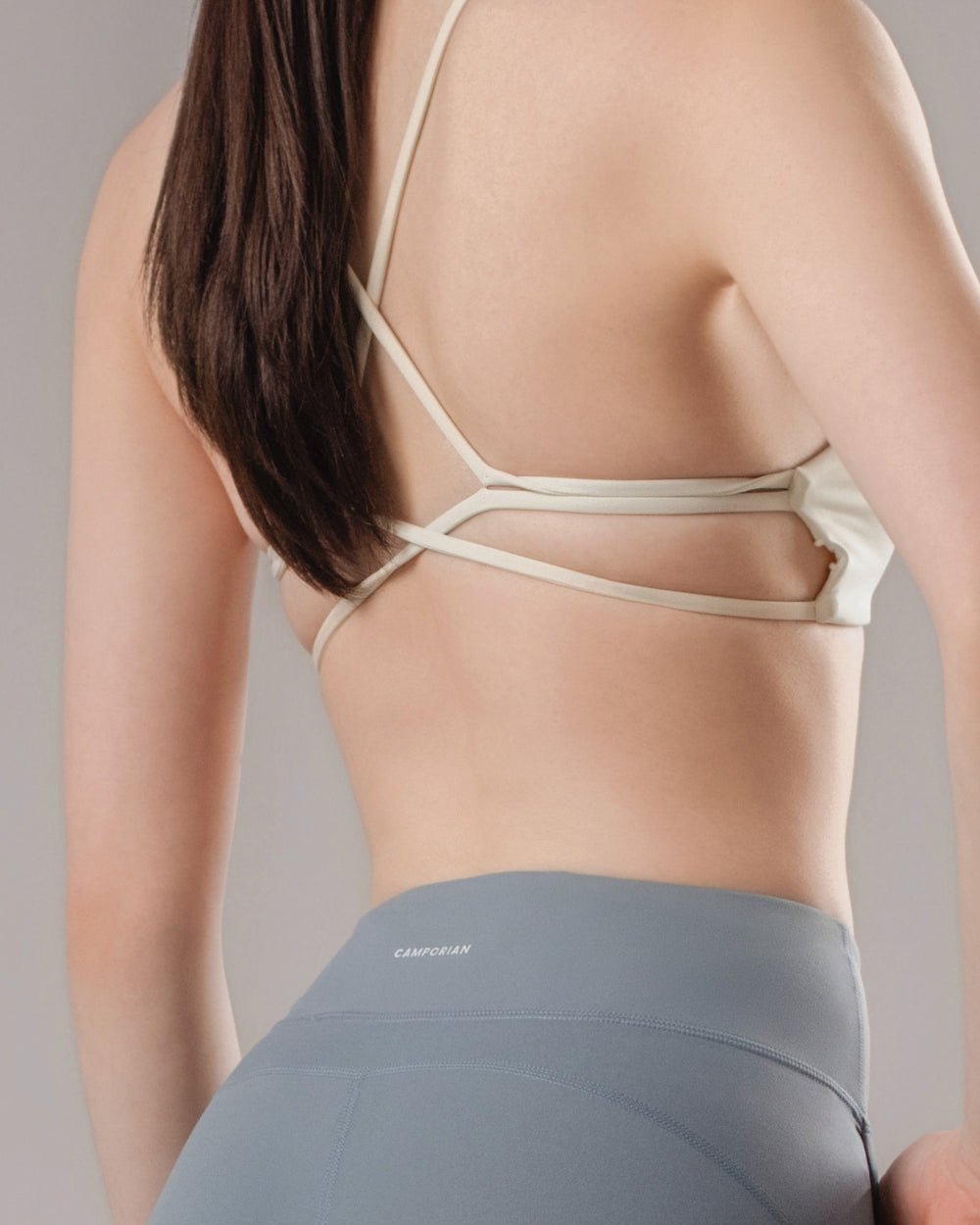 High-Waist Flared Pocket Leggings - Powder Blue