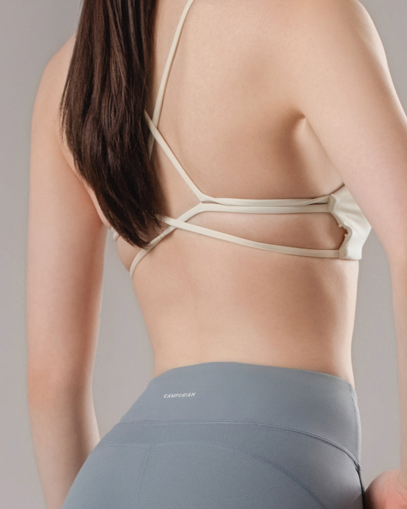 High-Waist Flared Pocket Leggings - Powder Blue