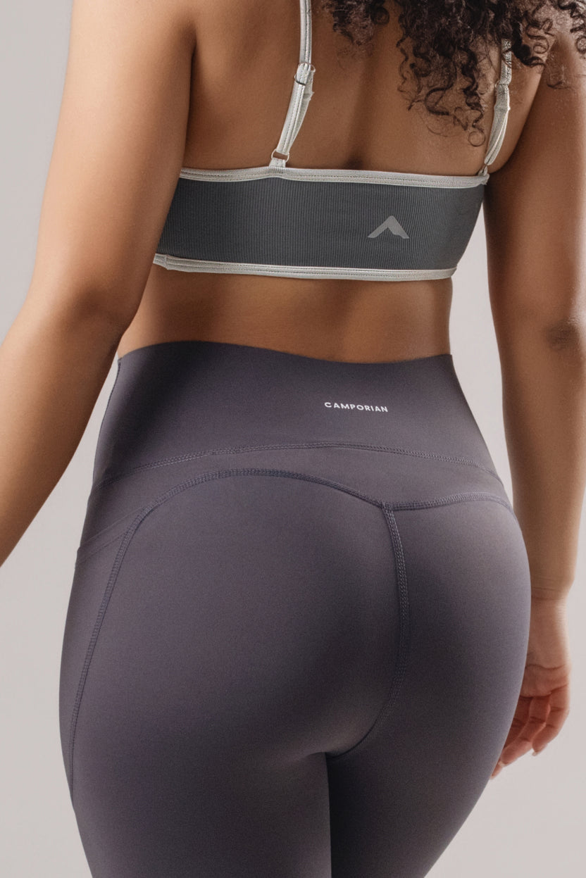 High-Waist Pocket Leggings - Charcoal