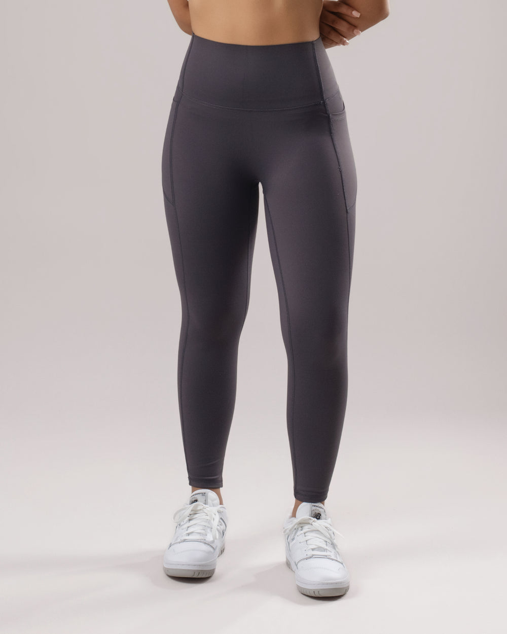 High-Waist Pocket Leggings - Charcoal
