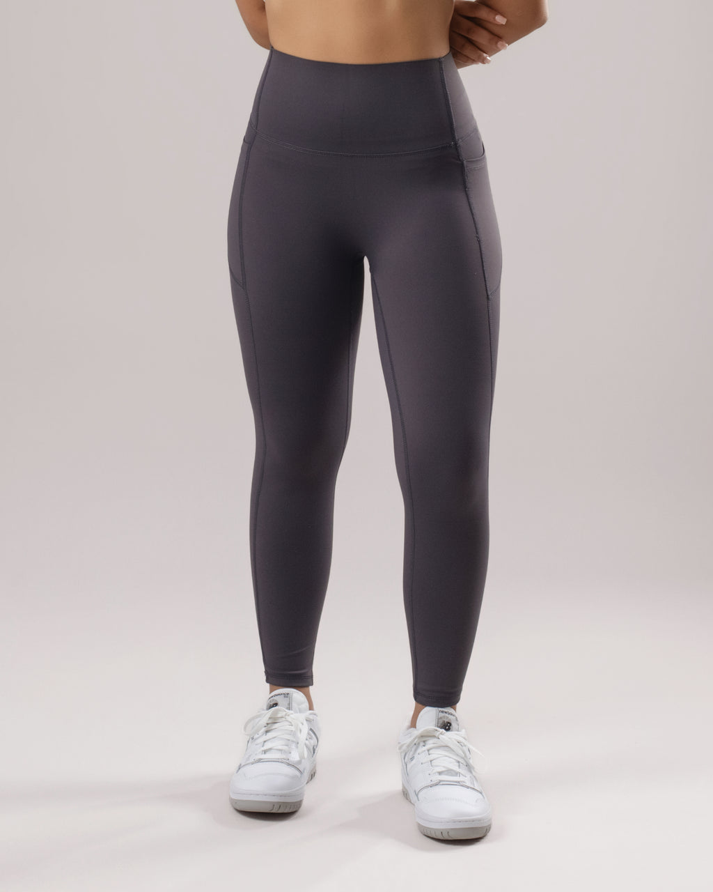 High-Waist Pocket Leggings - Charcoal