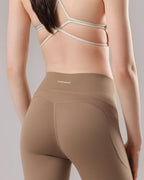 High-Waist Pocket Leggings - Cocoa