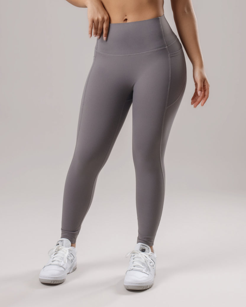 High-Waist Pocket Leggings - Graphite