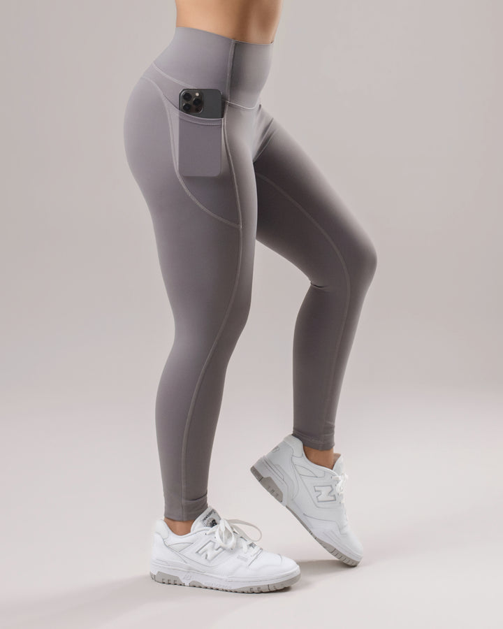 High-Waist Pocket Leggings - Graphite