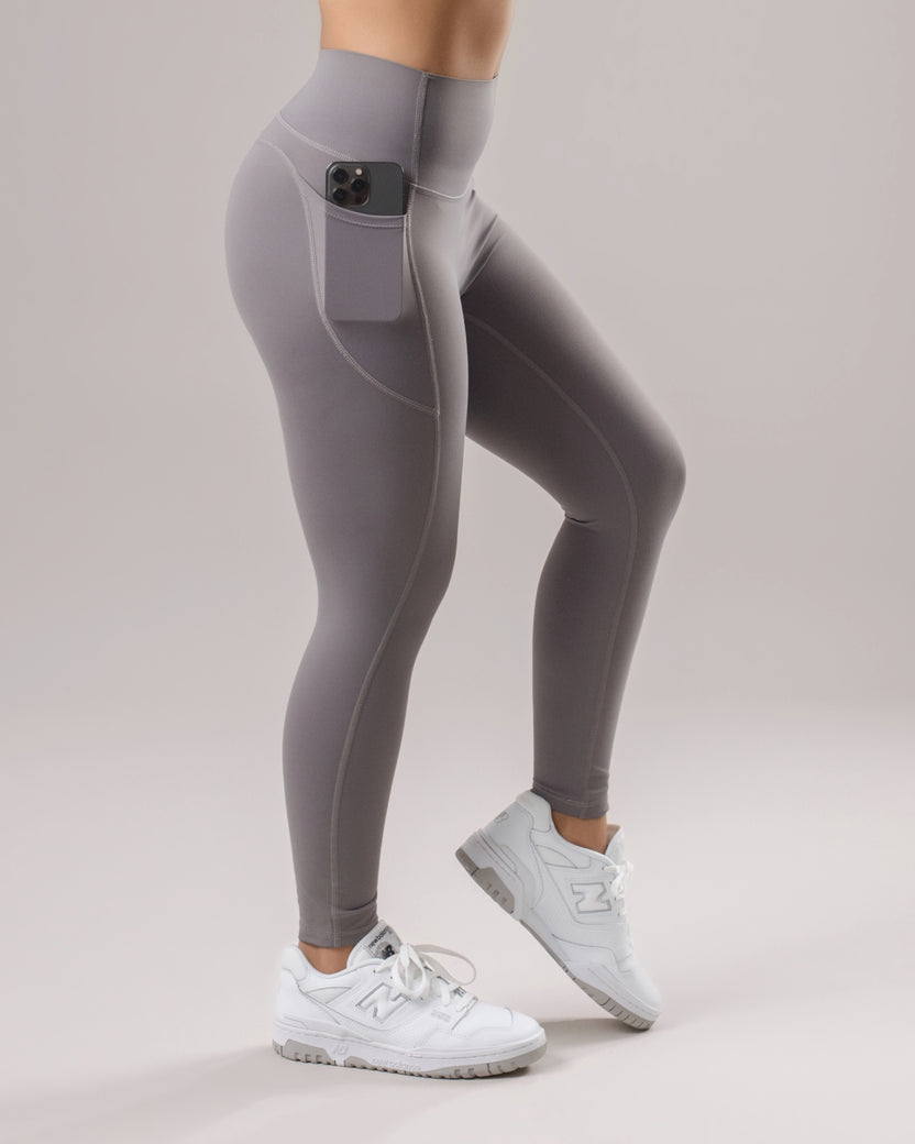 High-Waist Pocket Leggings - Graphite