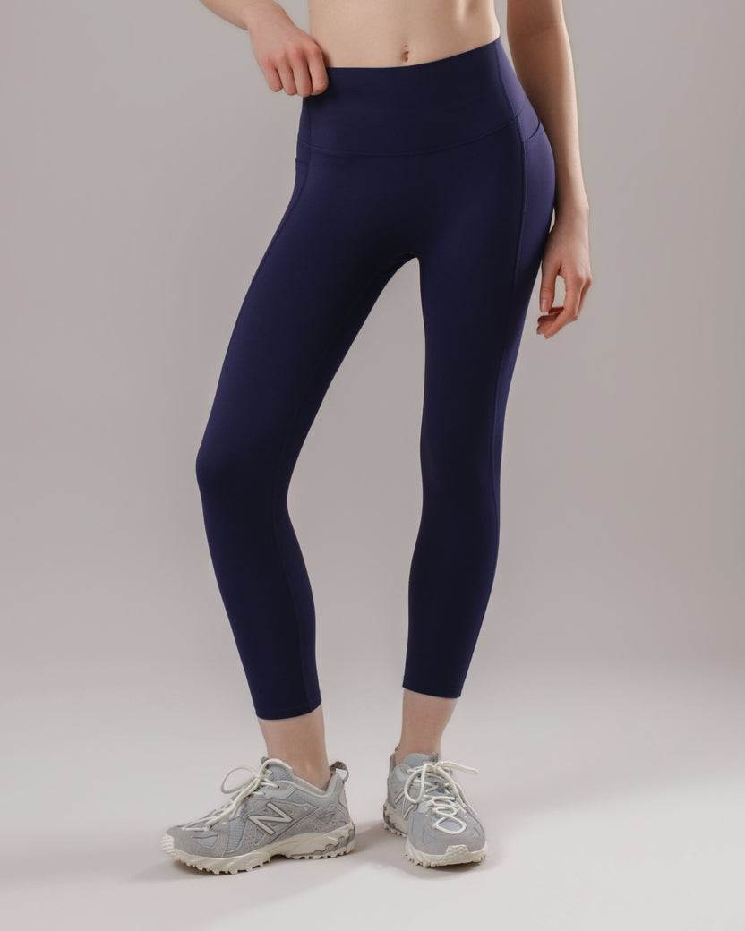 High-Waist Pocket Leggings - Midnight Blue
