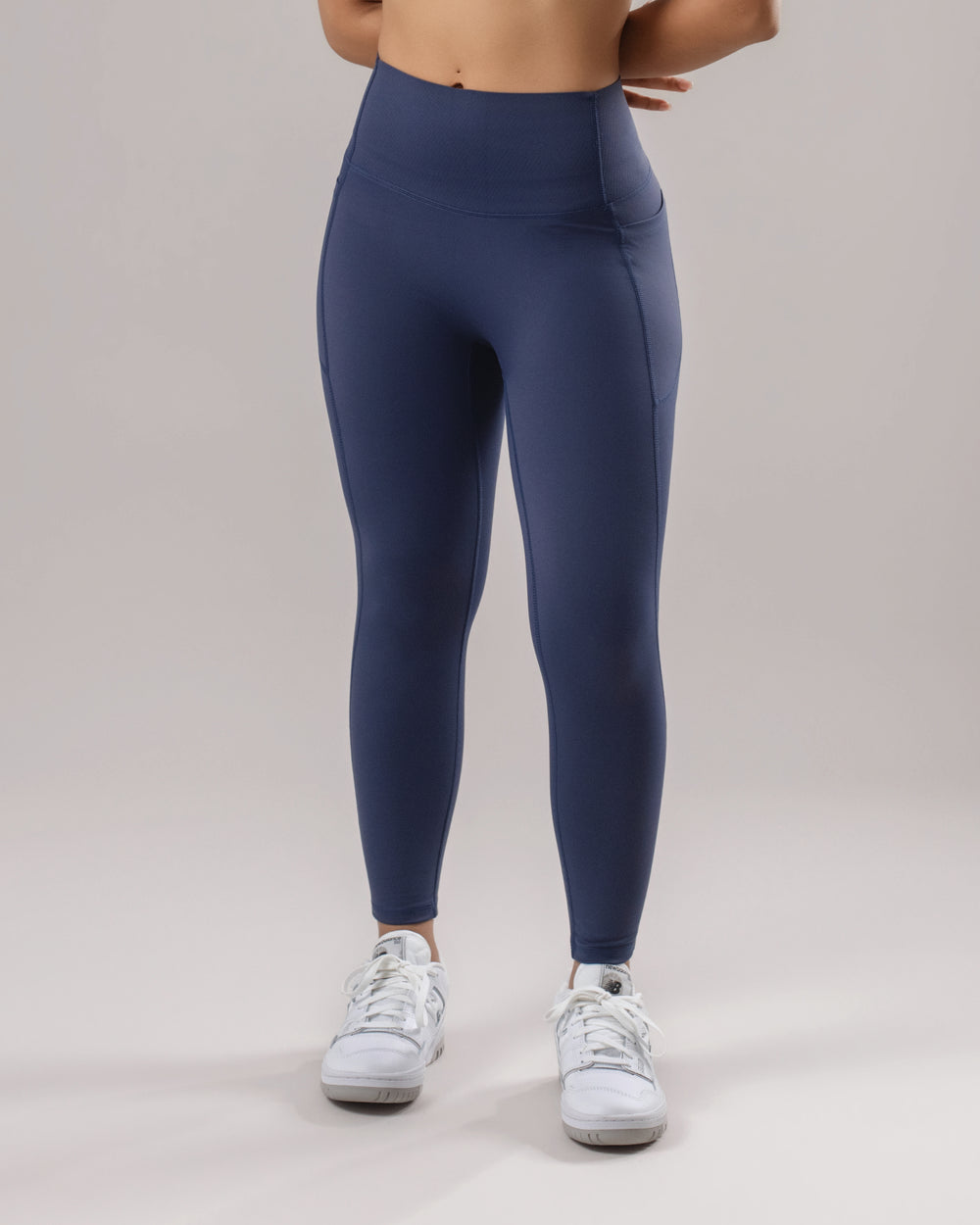 High-Waist Pocket Leggings - Navy
