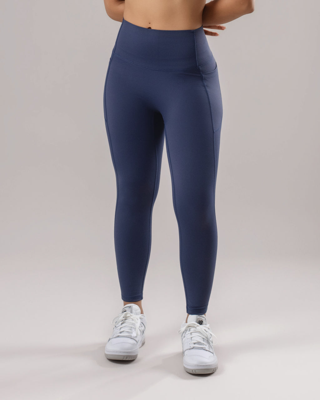 High-Waist Pocket Leggings - Navy