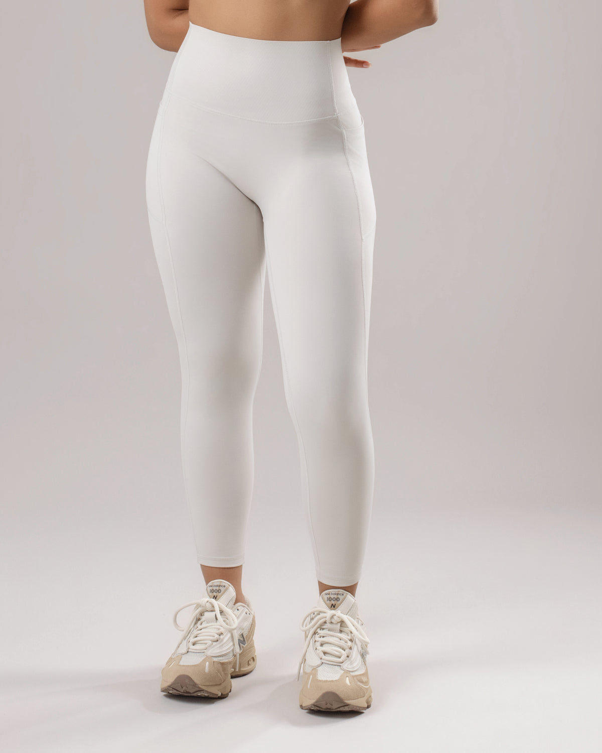 High-Waist Pocket Leggings - Stone