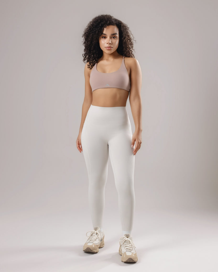 High-Waist Pocket Leggings - Stone