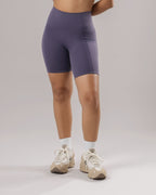 Pocket Biker Shorts - Plum