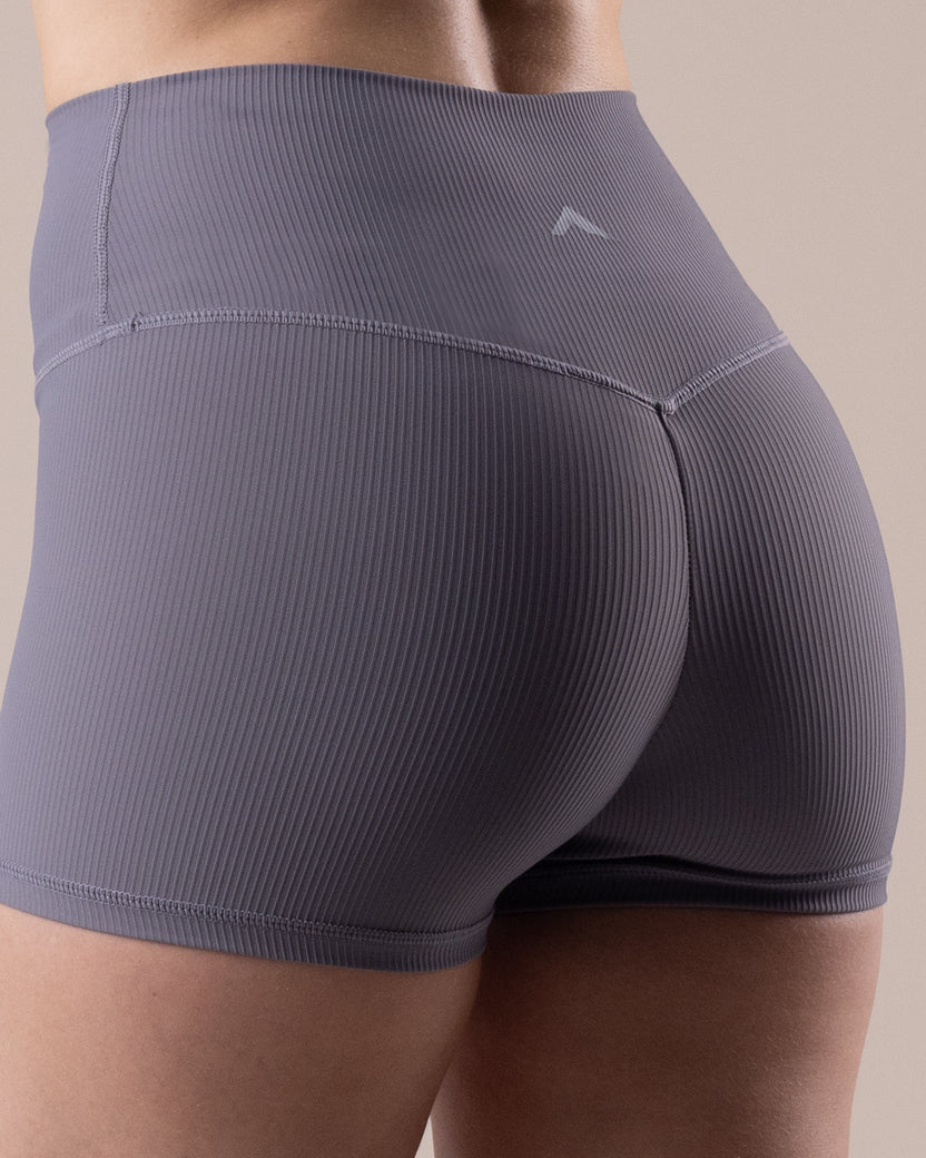 Ribbed Seamless Shorts - Graphite