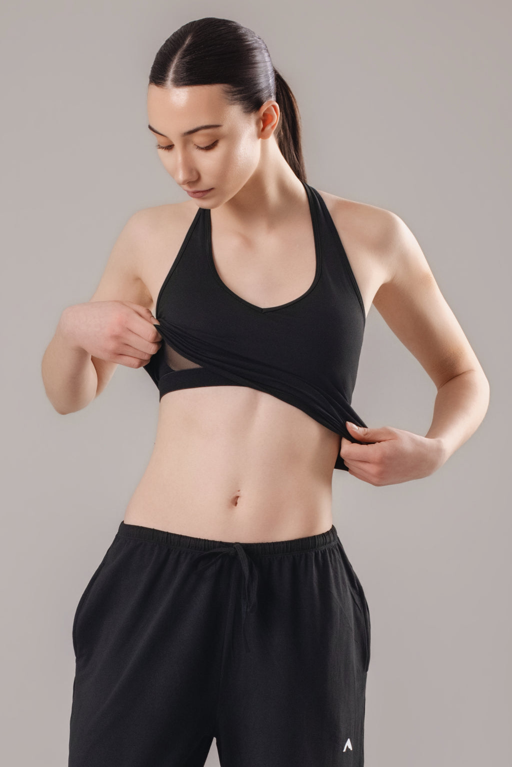 Soft Lounge Halter Tank Top - Black