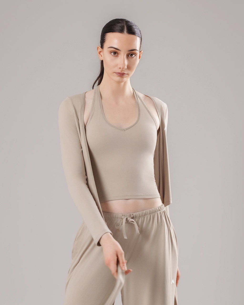 Soft Lounge Wrap Top - Oat