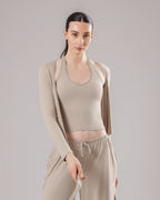 Soft Lounge Wrap Top - Oat