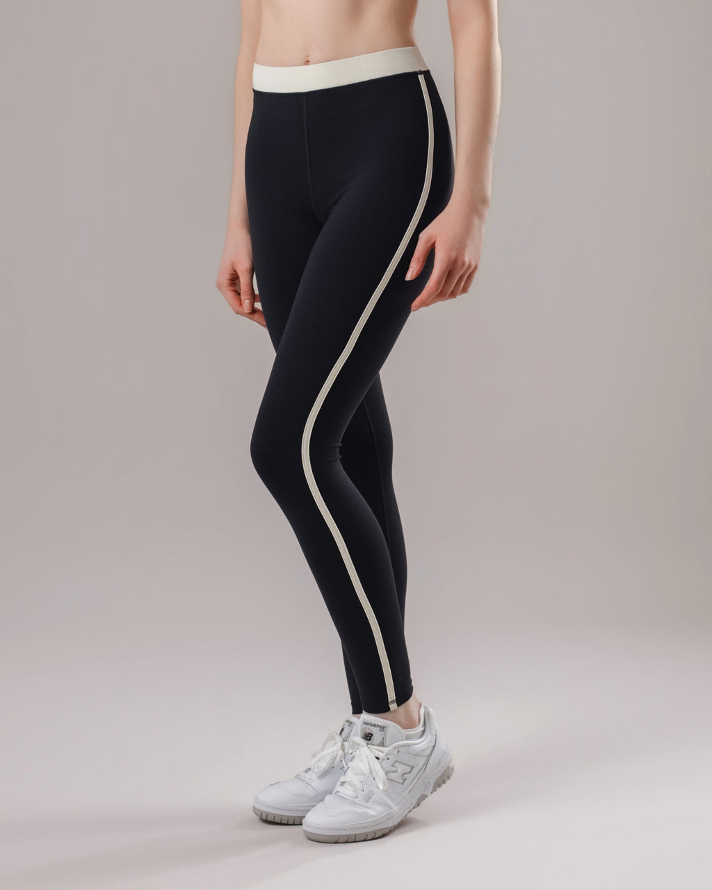 Stripe Leggings - Black
