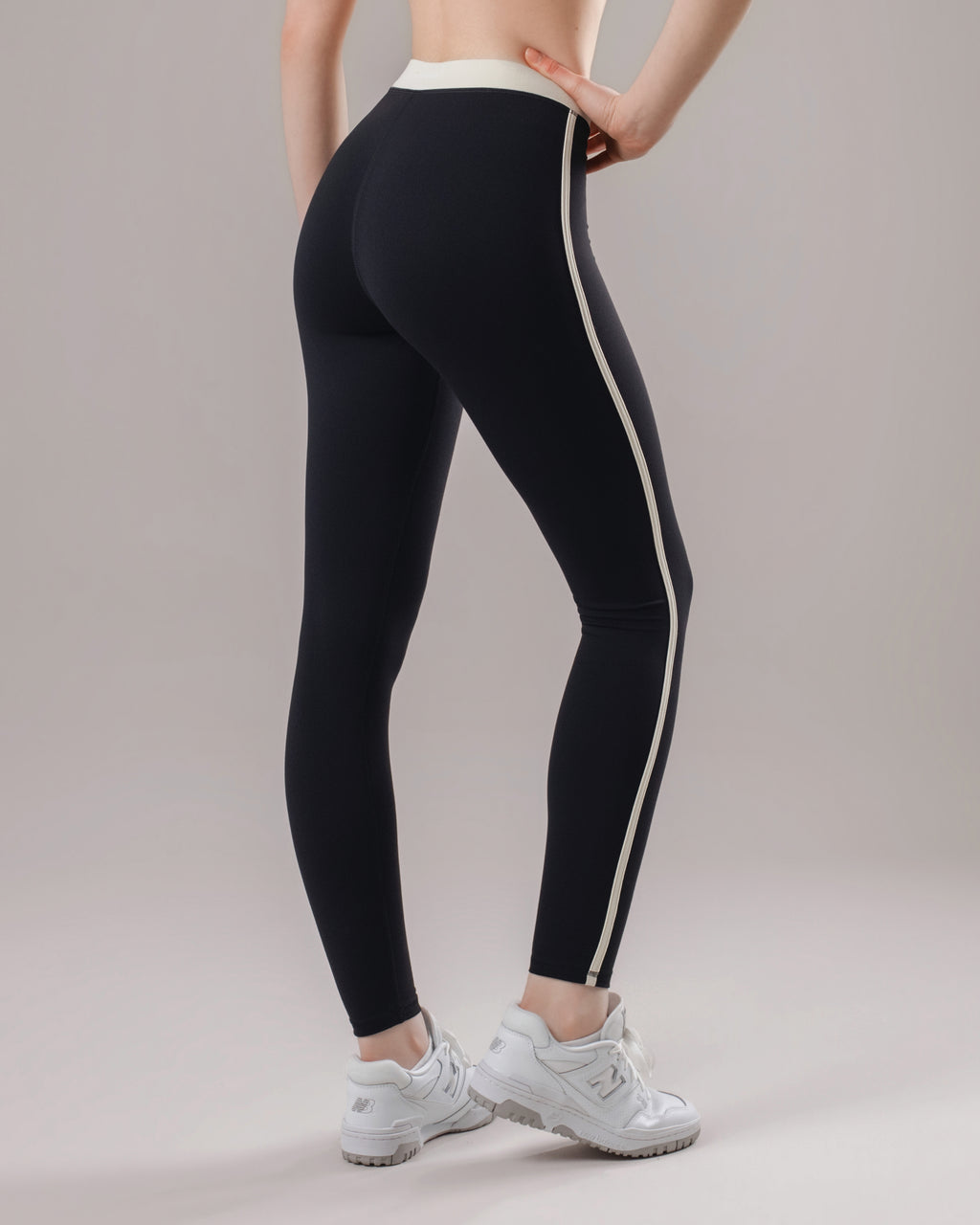 Stripe Leggings - Black
