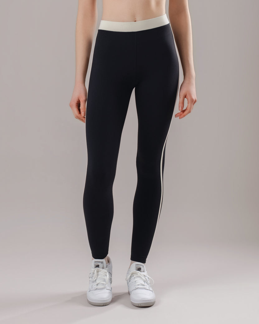 Stripe Leggings - Black