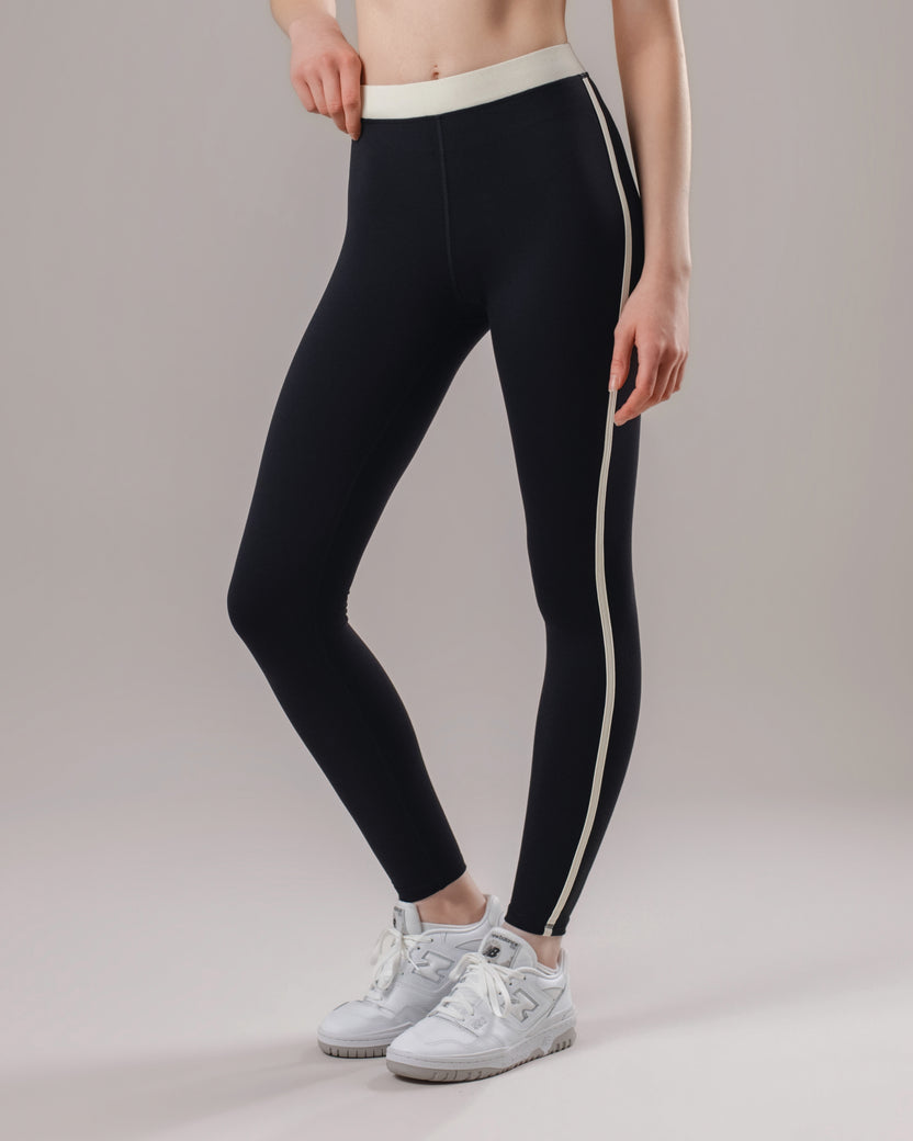 Stripe Leggings - Black