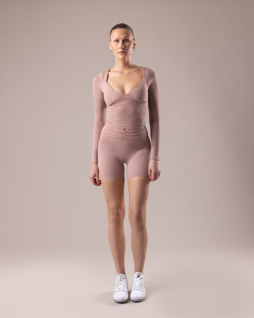 Velora Long Sleeve Top - Taupe