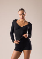Velora Long Sleeve Top - Black