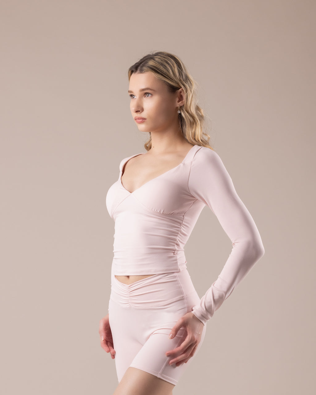 Velora Long Sleeve Top - Blush