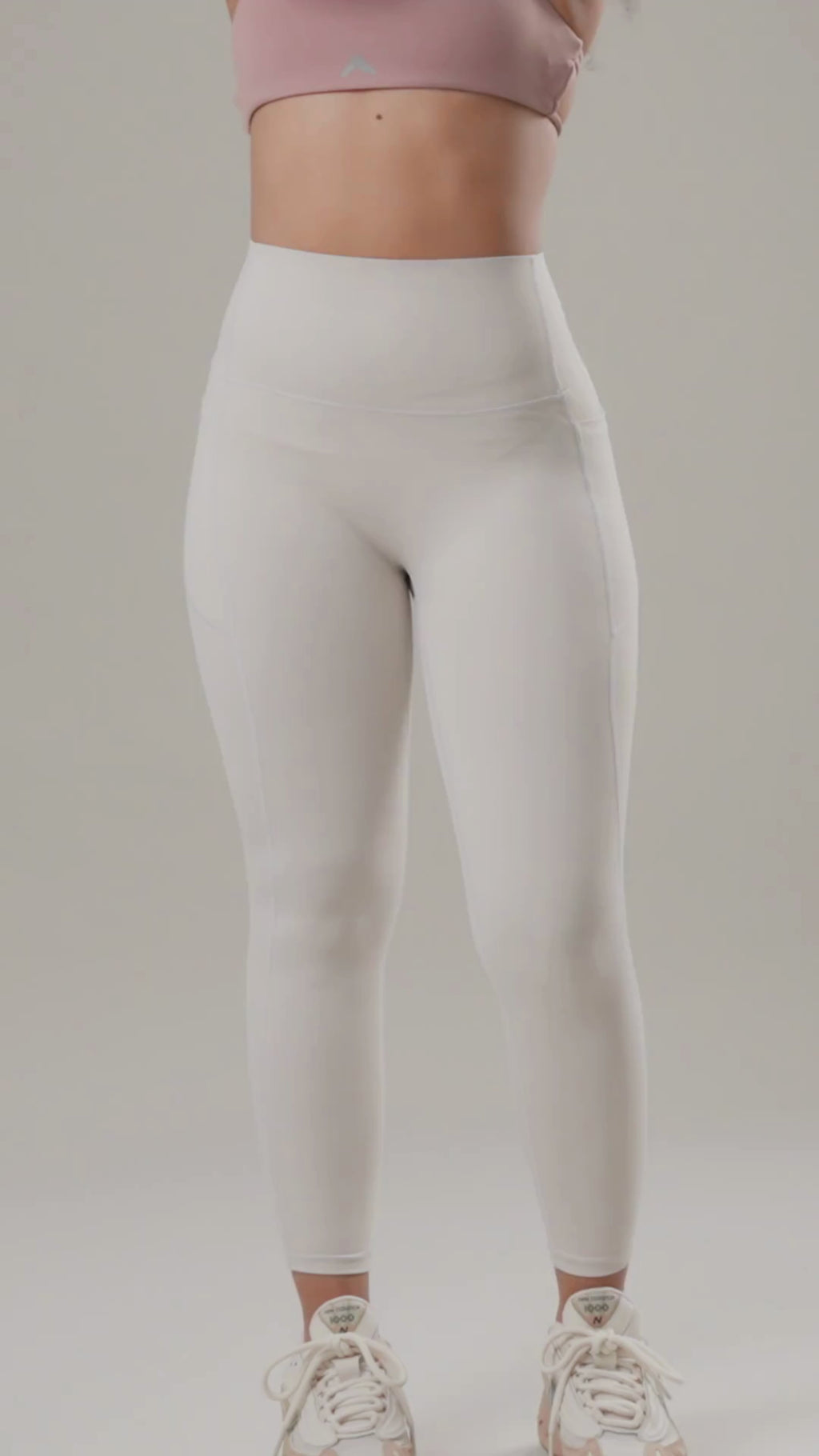 High-Waist Pocket Leggings - Stone