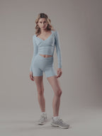 Velora Long Sleeve Top - Sky