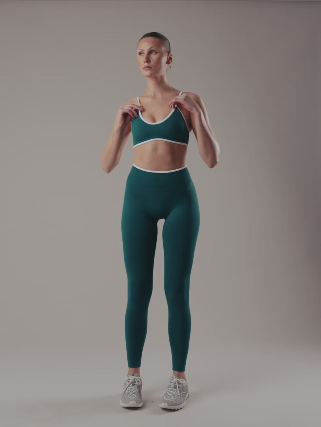 Aura Strappy Bra - Teal