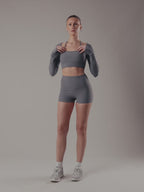 Ribbed Seamless Shorts - Graphite