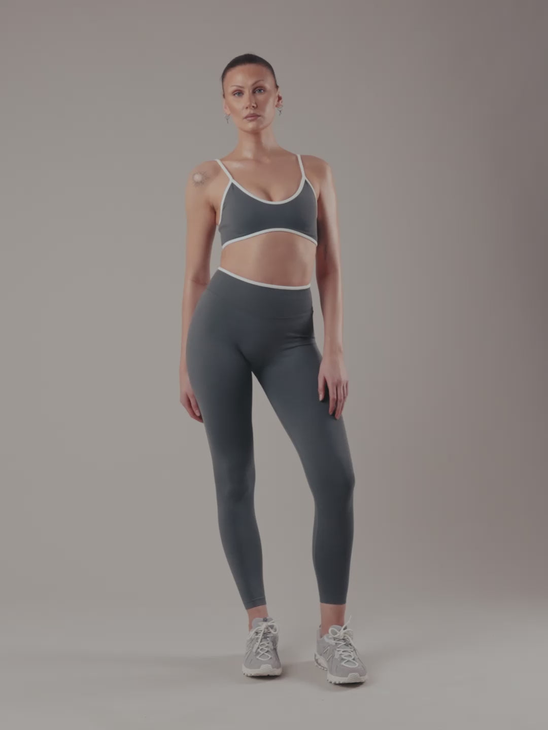 Aura Strappy Bra - Graphite