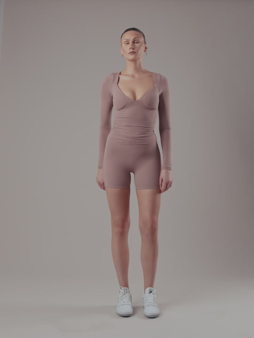 Velora Long Sleeve Top - Taupe