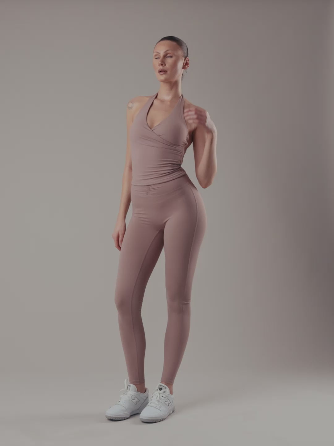 Velora Halter Top - Taupe